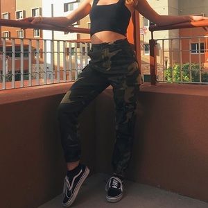 camo cargo pants